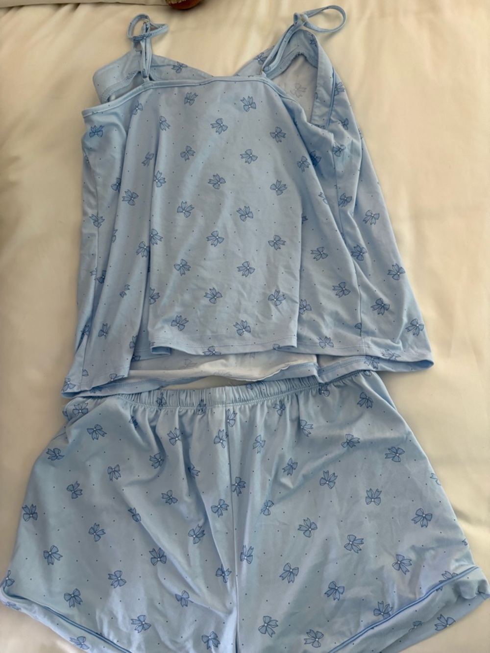 Light Blue Floral Cami & Short Sleep Set